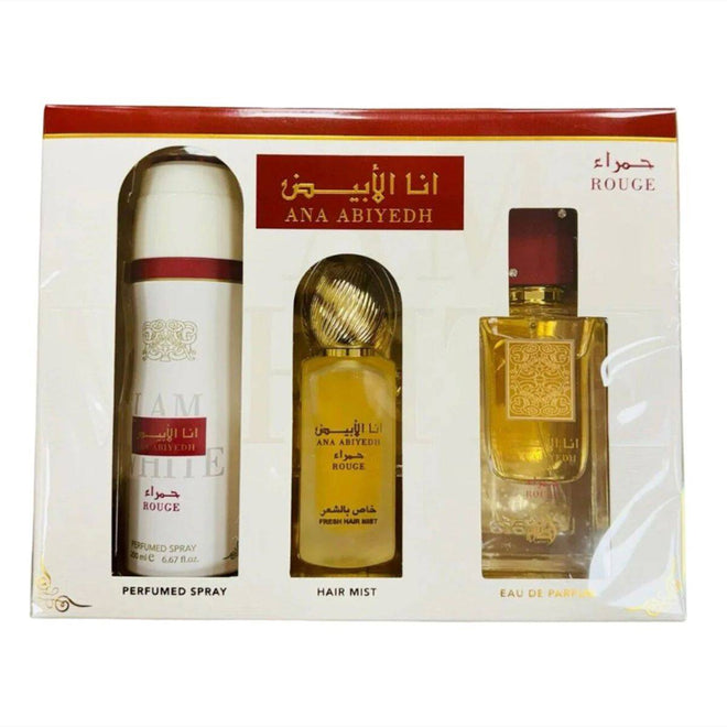 Lattafa Ana Abiyedh Rouge All Over Spray (W) + Deo Gift Set