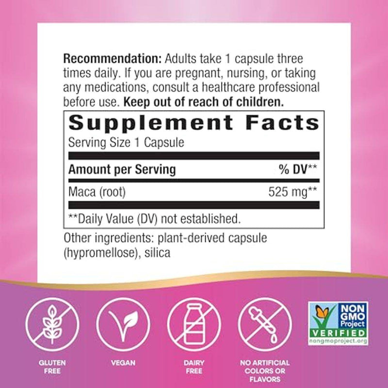Natures Way Maca 100 VegeCapsules
