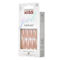 Kiss False Nails KGN09 Gel Fantasy Short Length Black 28 Count