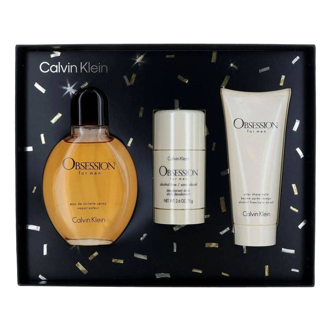 Calvin Klein Obsession For Men (M) EDT 125ml + After Shave Balm 100ml + Deo Stick 75g Gift Set