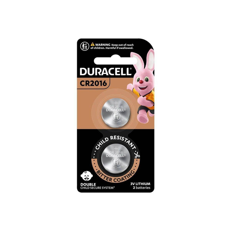 Duracell Battery 3V Lithium CR2016 2 Pieces