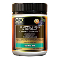GO Healthy Vita-C 500mg Blackcurrant 200 Chewable Tablets