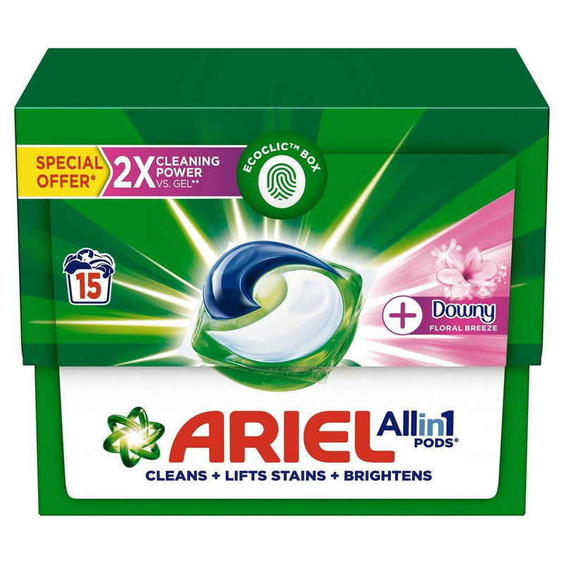 Ariel Laundry Capsules All In One With Touch of Downy 15 Pods