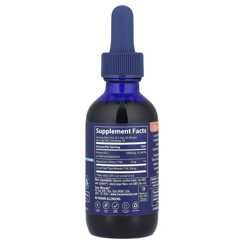 Trace Minerals Ionic B12 1,000mcg Mineral Liquid 59ml