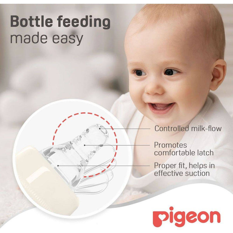 Pigeon Glass Feeding Bottle Transparent Cap 200ml