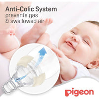 Pigeon Glass Feeding Bottle Transparent Cap 200ml