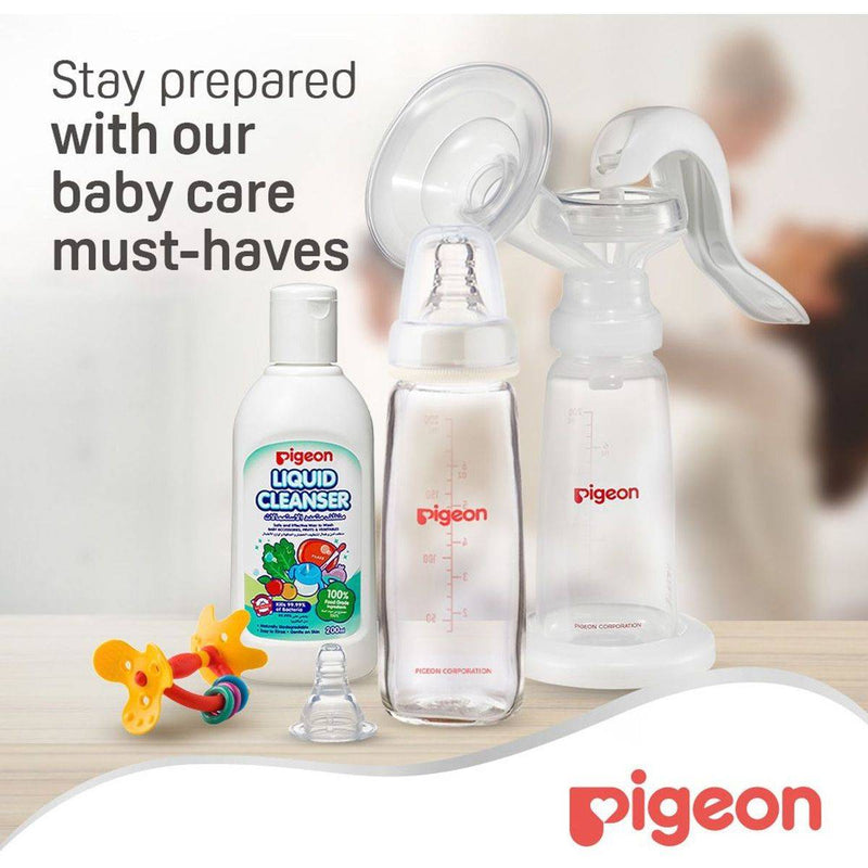 Pigeon Glass Feeding Bottle Transparent Cap 200ml