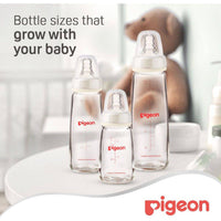 Pigeon Glass Feeding Bottle Transparent Cap 200ml