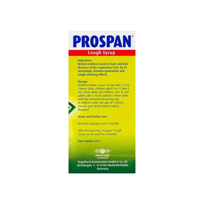 Prospan Cough Syrup 200ml - Do Not Enable