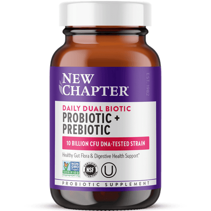 New Chapter Daily Dual Biotic Probiotic + Prebiotic 60 Capsules