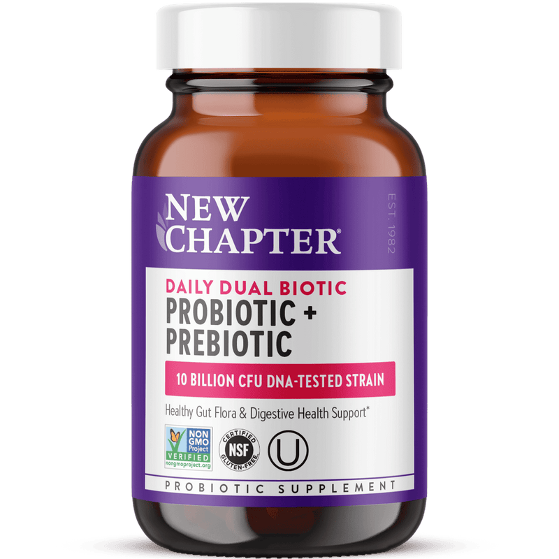 New Chapter Daily Dual Biotic Probiotic + Prebiotic 60 Capsules