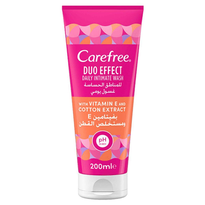 Carefree Daily Intimate Duo Effect Wash Vitamin E & Cotton Extract 200ml