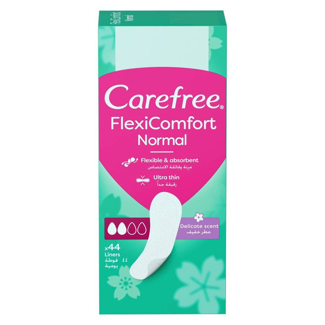 Carefree Flexi Normal Cotton Delicate Scent 44 Pieces