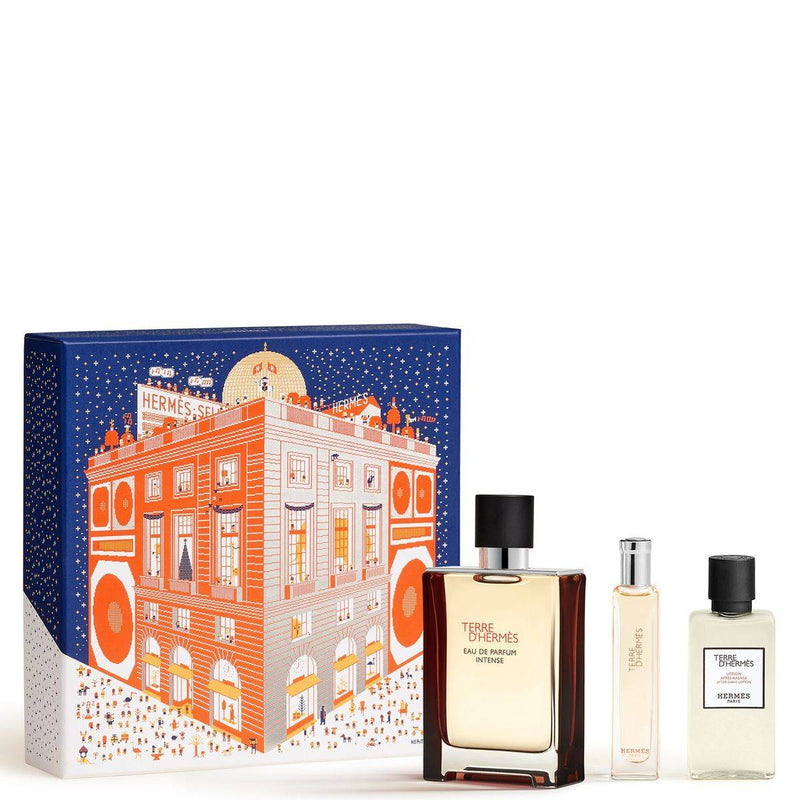 Hermes Terre D'Hermes Intense Eau de Parfum 100ml Refillable + Intense Eau de Parfum 15ml + After Shave Balm 40ml Gift Set