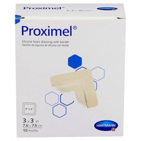 Hartmann Proximel Silicone Foam Dressing With Border 3x3 Inches 10 Sheet