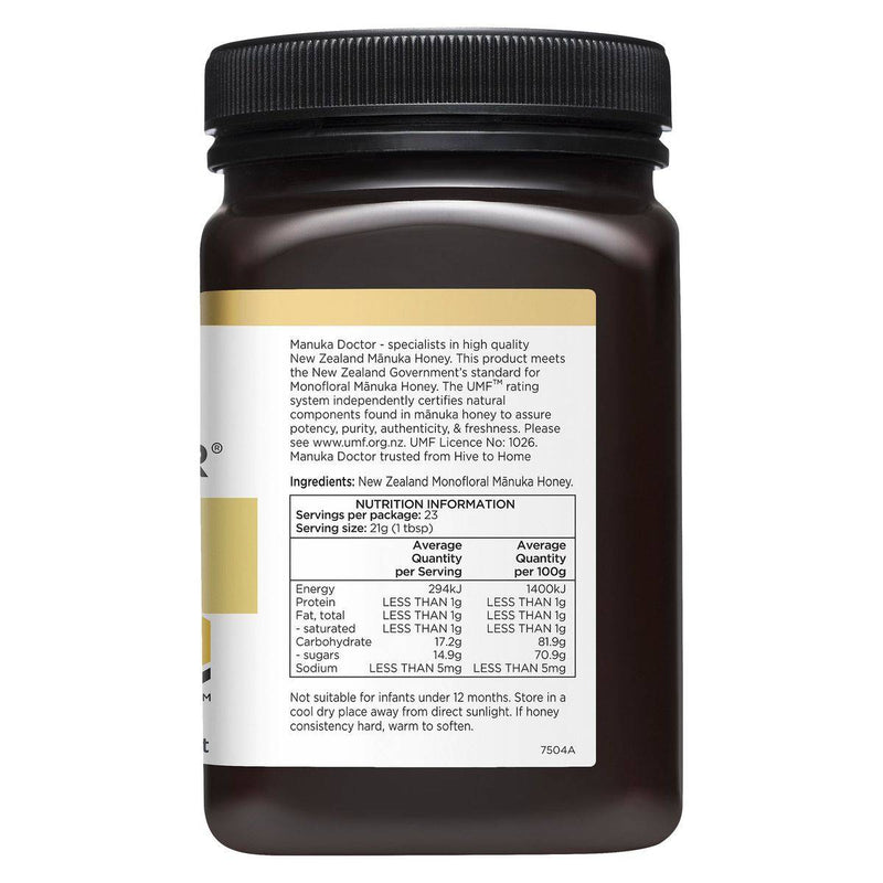 Manuka Doctor Monofloral Manuka Honey UMF12+ 500g