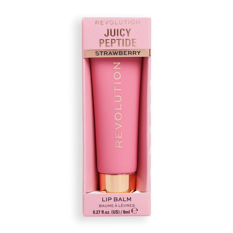 Revolution Makeup Juicy Peptide Lip Balm Pink Strawberry 8ml