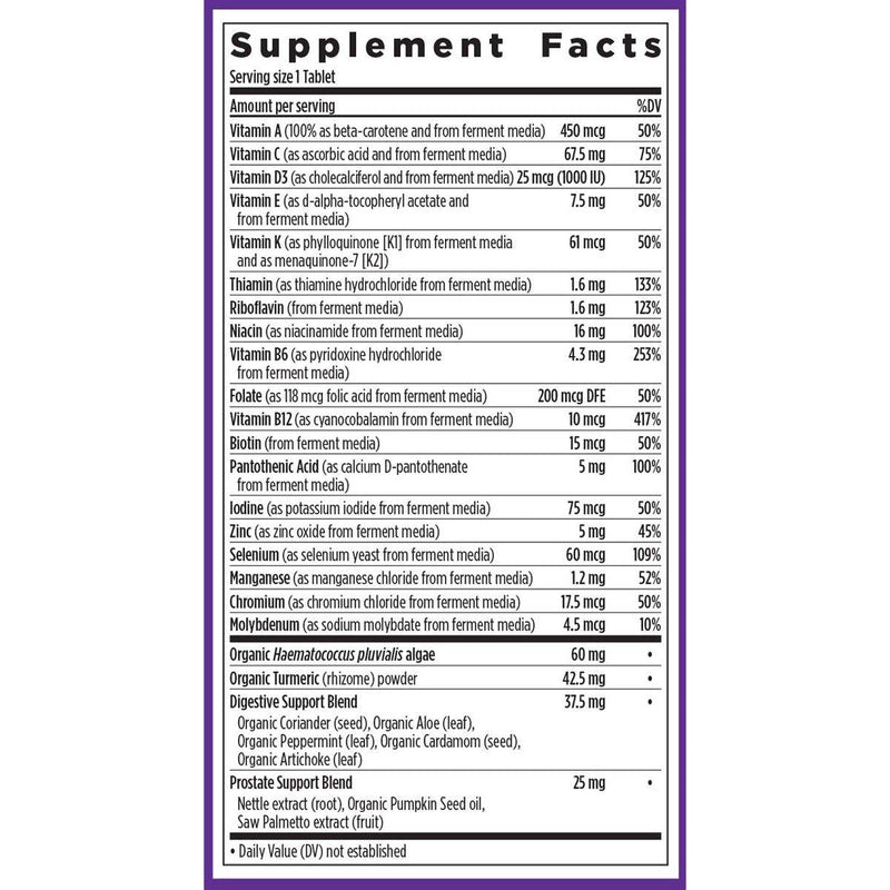 New Chapter One Daily Every Mans 55+ Multivitamin 30 Tablets