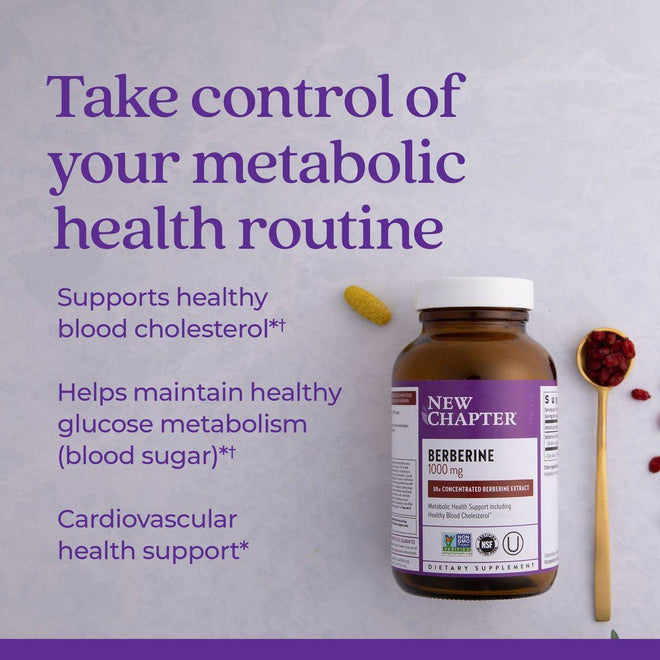 New Chapter Berberine 1,000mg 60 Tablets