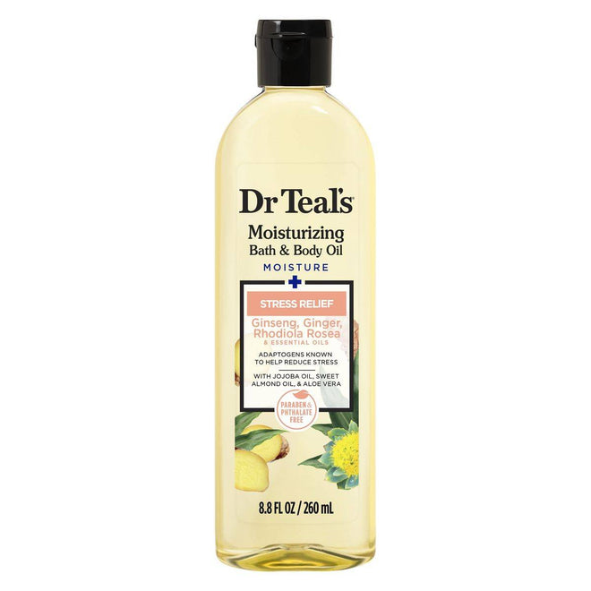 Dr Teals Moisturizing Bath & Body Oil Moisture + Stress Relief 260ml