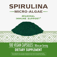 Natures Way Spirulina 100 VegeCapsules