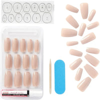 Kiss False Nails KGN09 Gel Fantasy Short Length Black 28 Count