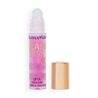 Revolution Makeup Glass Kiss Roller Ball Lip Oil Moonlight Clear Shimmer 5.5ml