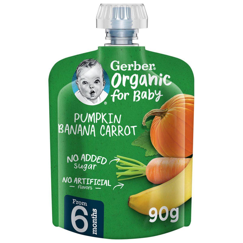 Gerber Organic Pumpkin Banana & Carrot 90g