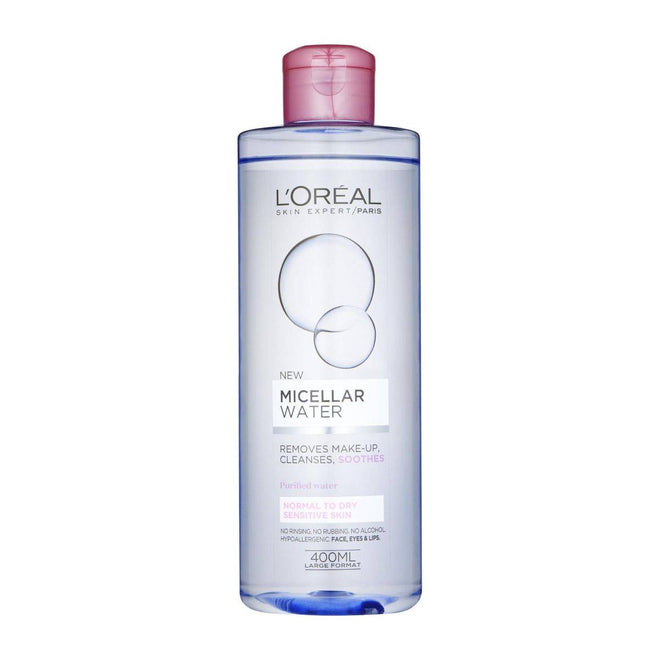 Loreal Paris Micellar Cleansing Water Makeup Remover Normal to Dry Skin 400ml