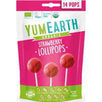 Yum Earth Organic Strawberry Lollipops 14 Pieces