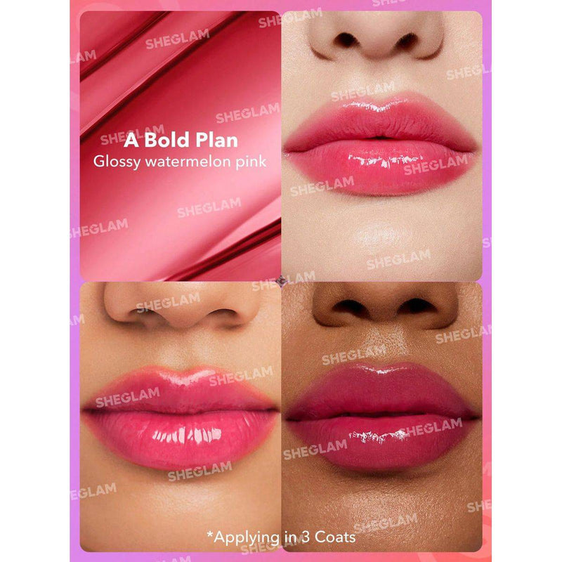 Sheglam Mirror Kiss High Shine Lipstick A Bold Plan 2.9g