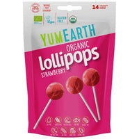 Yum Earth Organic Strawberry Lollipops 14 Pieces