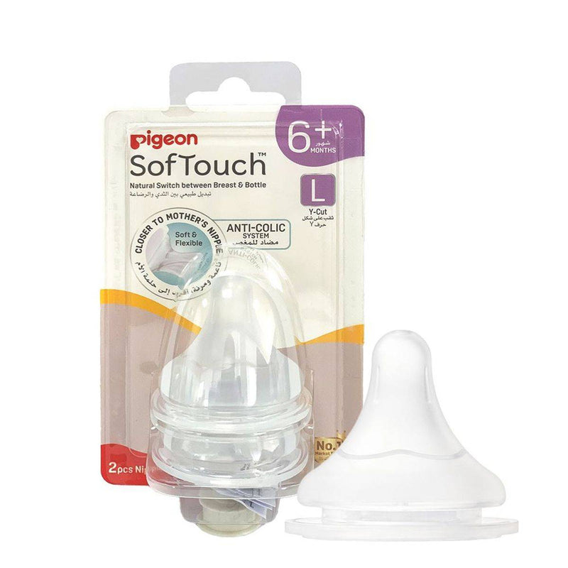 Pigeon SofTouch Wide Neck Nipple L 2 Pieces