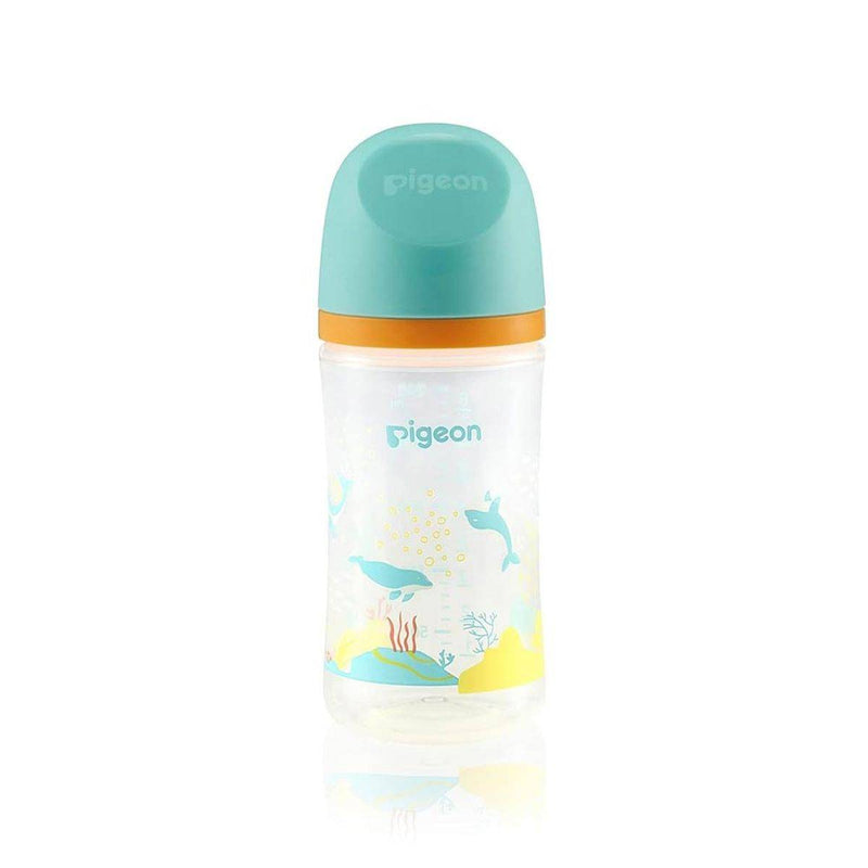 Pigeon SofTouch Plastic Bottle Decorated 3 Months+ Sea 240ml