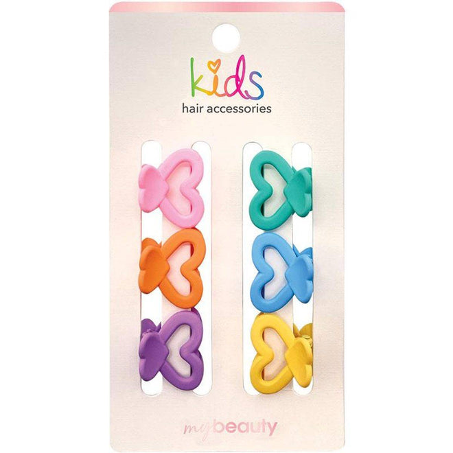 My Beauty Kids Hair Accessories 24A Mini Loveheart Claw Clips 6 Pack