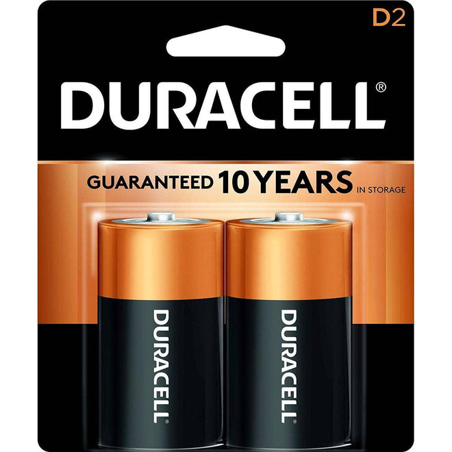 Duracell Battery D2 Alkaline 2 Pieces