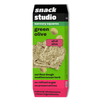 Snack Studio Savoury Squares Green Olive 40g