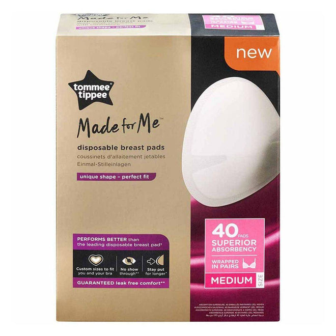 Tommee Tippee Made For Me Disposable Breast Pads Medium 40 Pieces