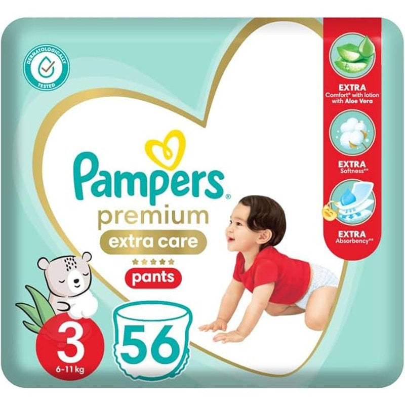 Pampers Diapers Premium Care Pants Size 3 (6-11kg) 56 Pieces