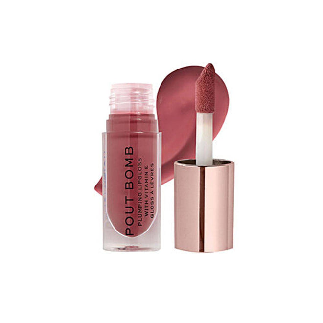 Revolution Makeup Pout Bomb Plumping Gloss Sauce Dusty Pink 4.6ml
