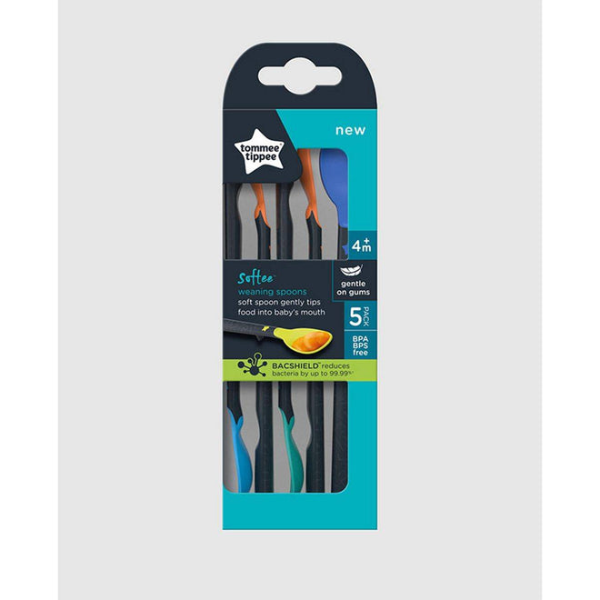 Tommee Tippee Softee Weaning Spoon 4M+ 5 Pack