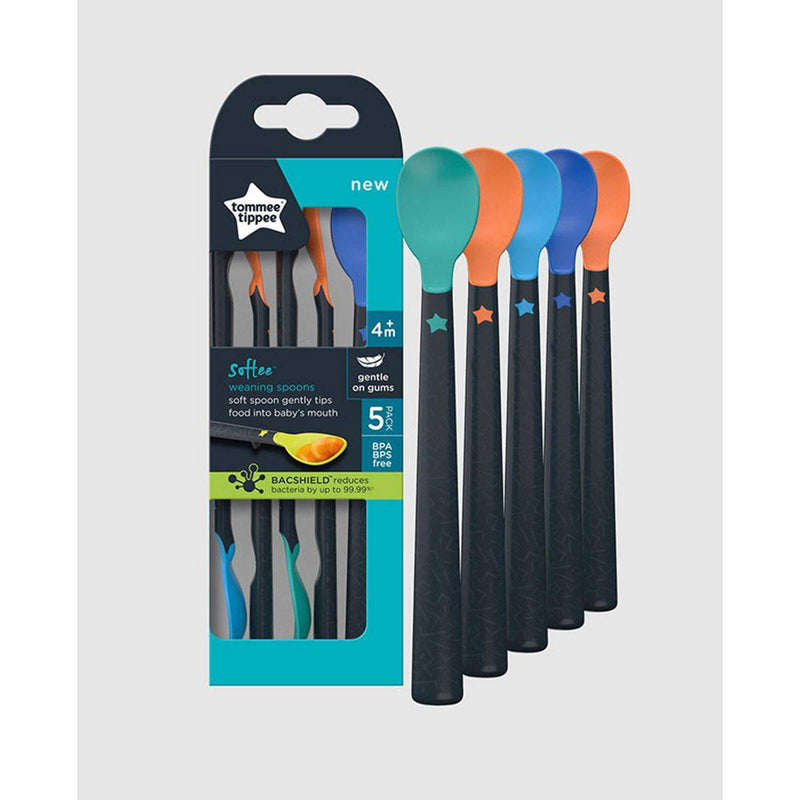 Tommee Tippee Softee Weaning Spoon 4M+ 5 Pack