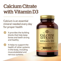 Solgar Calcium Citrate With Vitamin D3 120 Tablets