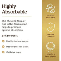 Solgar Chealated Zinc 100 Tablets