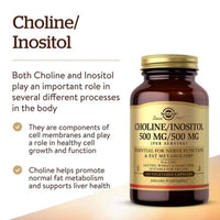 Solgar Choline Inositol 500mg 100 Vege Capsules