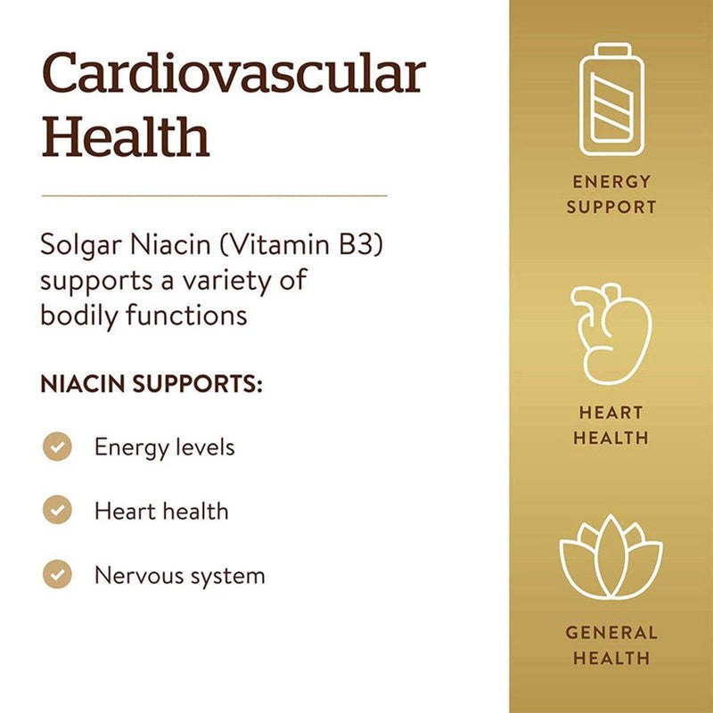 Solgar Niacin Vitamin B3 500mg 100 Vege Capsules