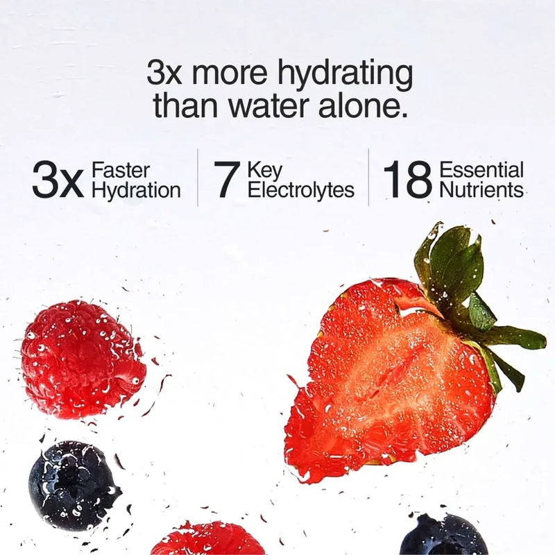 Phizz Daily 3-In-1 Hydration Electrolytes & Vitamins 20 Effervescent Tablets Mixed Berry