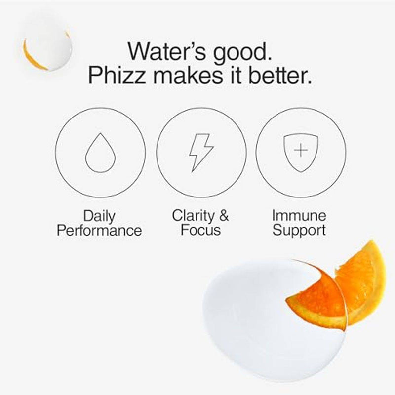 Phizz Daily 3-In-1 Hydration Electrolytes & Vitamins 20 Effervescent Tablets Orange