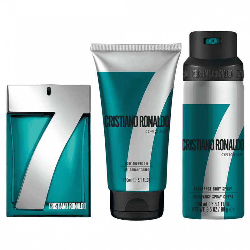 Cristiano Ronaldo CR7 Origins Eau de Toilette 100ml + Shower Gel 150ml + Body Spray 150ml Gift Set