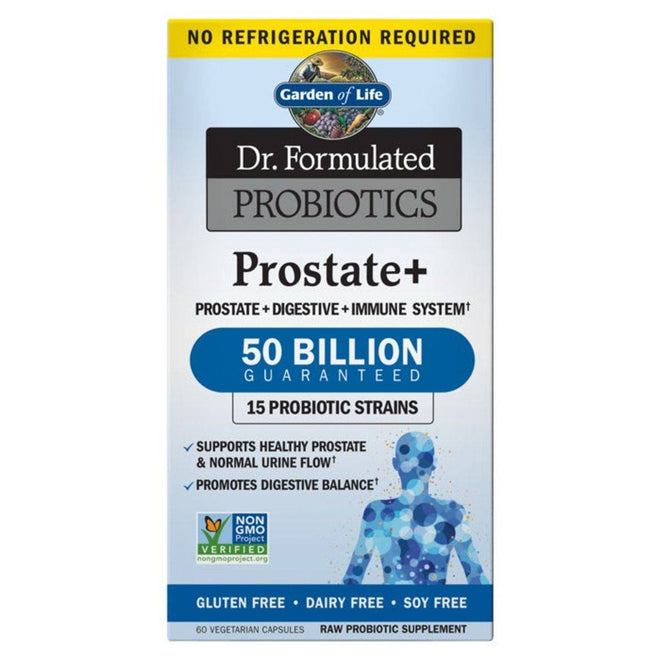 Garden of Life Dr Formulated Probiotics Prostate+ 50 مليار 60 كبسولة نباتية